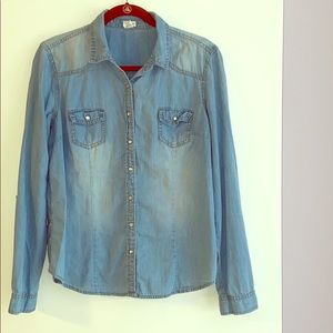 Denim button down shirt